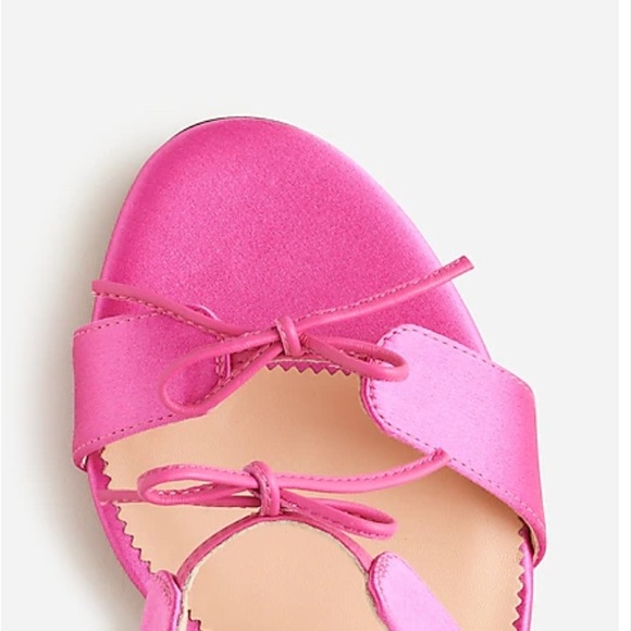 Jcrew Collection Rylie lace-up heels in Italian satin - Picture 2 of 4